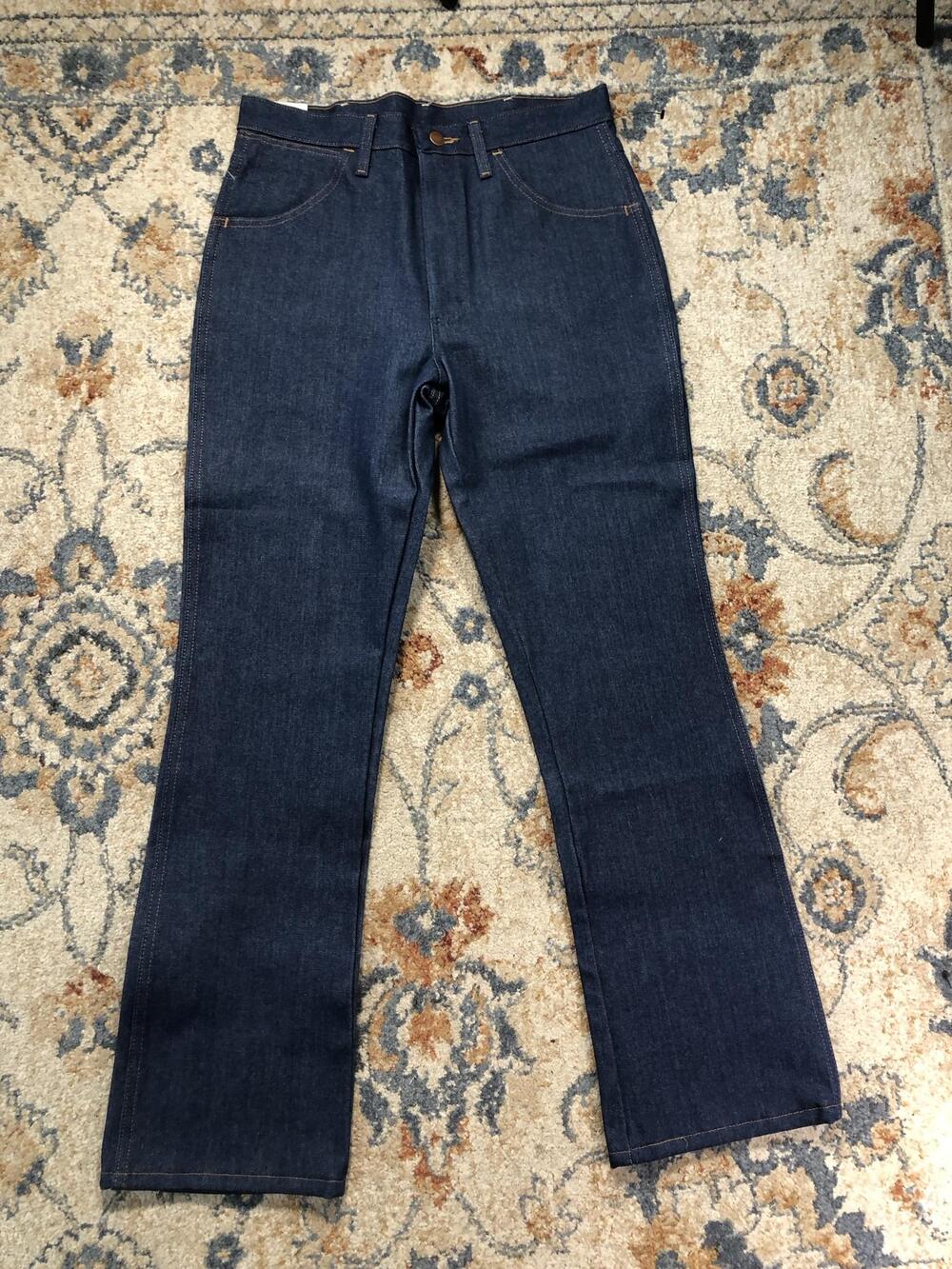Wrangler Cowboy Cut Jeans Mens 32x32 Blue 945NAV Regular Bootcut Dark Wash
